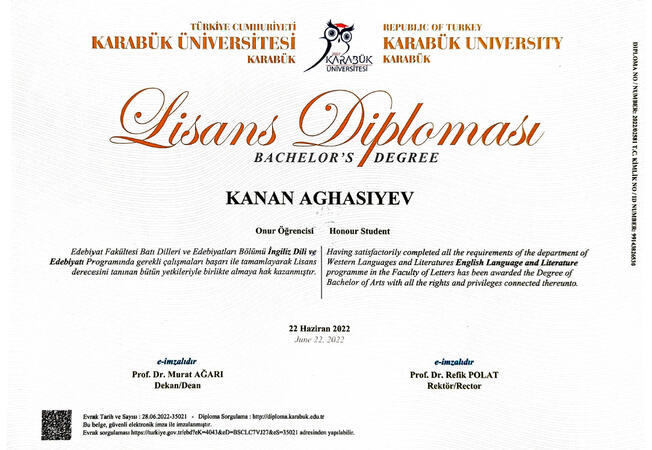 BA diploma